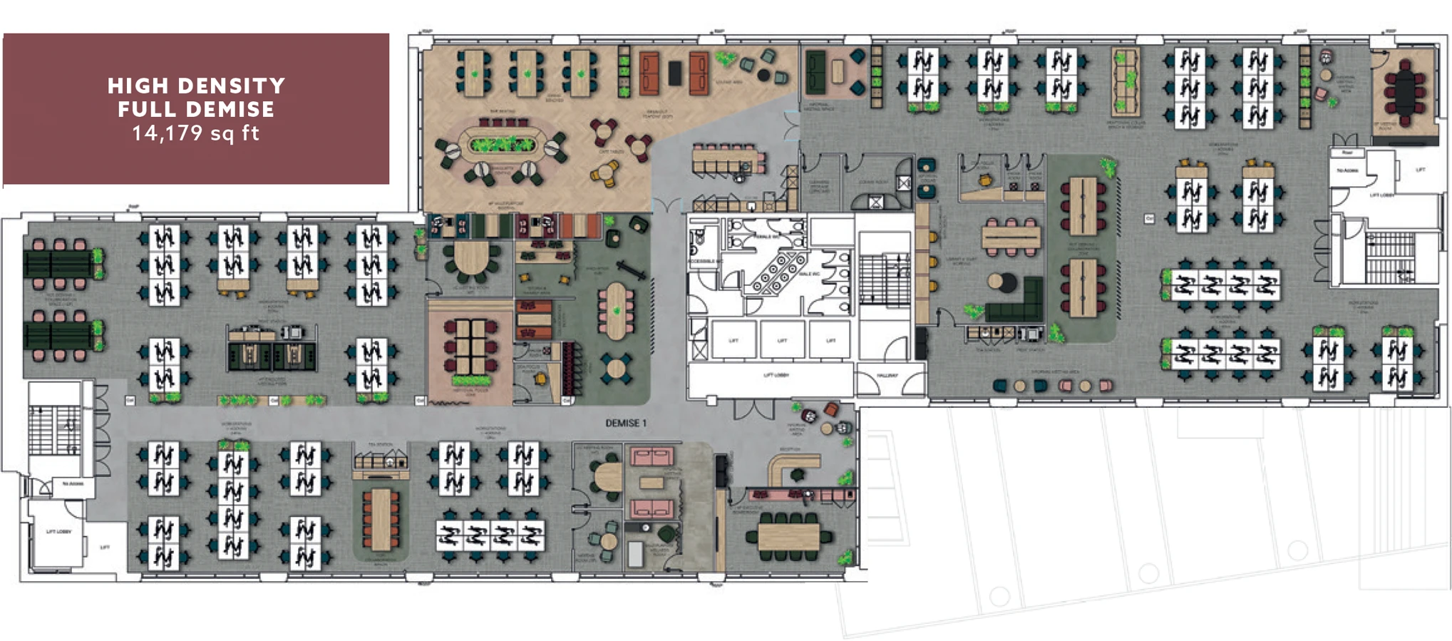 High density plan for accommodation at Temple Circus Bristol